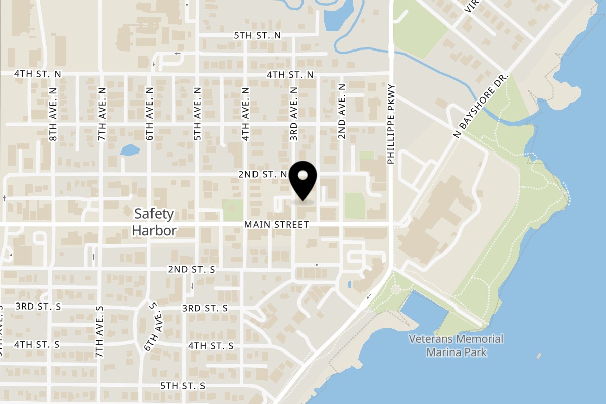 Map showing the location of Southern Fresh on 122 3rd Ave N in Safety Harbor